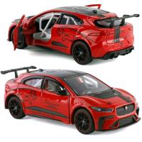 JK模型1/36 捷豹电动跑车I PACE金属合金小汽车玩具开回力玩具 红色