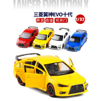 JK金属仿真1/32三菱翼神EVO十代6开合金汽车模型声光玩具收藏