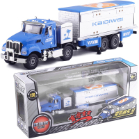 凯迪威1:50双层变形房车旅行车货车合金属小汽车模型玩 蓝色单层