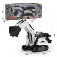 凯迪威金属仿真1:87工程车正铲挖掘机反铲挖机合金模型玩具 白色（反向铲）