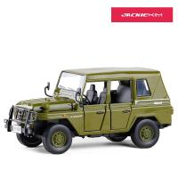 北京1:28吉普2020怀旧越野车五开声光回力金属汽车模型玩具车 军绿色