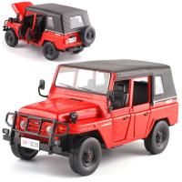 北京1:28吉普2020怀旧越野车五开声光回力金属汽车模型玩具车 红色