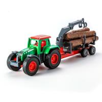 华一拖拉机收割机伐木运输车动物运输车农作物合金模型玩具 伐木运输车绿色