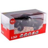 合金爆改款皮卡改装越野车大脚金属滑行小汽车模型儿童玩具 黑色礼盒装