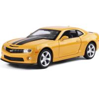 彩珀1:32雪佛兰科迈罗 合金汽车模型 声光回力儿童礼品 黑色[散装]