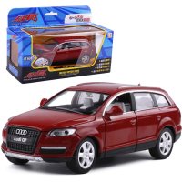 彩珀成真车模1:32奥迪Q7 3.0T 金属合金车警车 可开儿 红色盒装