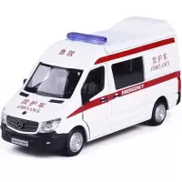 DHL奔驰救护车120警车110越野车合金车模型轿车小汽车R 救护车盒装