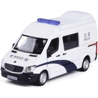 DHL奔驰救护车120警车110越野车合金车模型轿车小汽车R 警车盒装