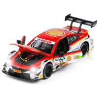金属仿真1:32适用于宝马DTM赛车M4宾利合金小汽车模型玩具 M4DTM红色15号
