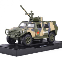 金属仿真军事东风猛士静态坦克军事战车小汽车模型玩具声光回力 军绿色