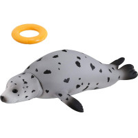 [动漫城]TOMY多美卡安利亚 海洋动物仿真海豚鲸鱼 海龟动物模型套装儿童玩具 斑海豹(漂浮版)