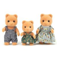 [动漫城]森贝儿家族 森贝尔森林动物家族 女孩过家家 情景玩具 公仔家族系列 熊家族5125