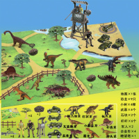 侏罗纪儿童塑胶仿真动物霸王龙恐龙玩具模型恐龙套装玩具3岁男孩6 军事套装