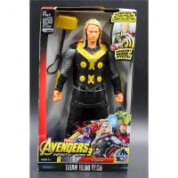 声光版12寸复仇者联盟钢铁侠3绿巨人美国队长黑豹蜘蛛侠人偶玩具 雷神声光版30厘米