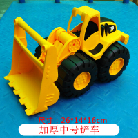 加厚惯性大号挖掘机儿童工程车翻斗车铲车挖土机男孩玩具汽车模型 加厚中号铲车-26厘米惯性