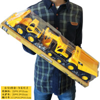 加厚惯性大号挖掘机儿童工程车翻斗车铲车挖土机男孩玩具汽车模型 加厚小号3件套-滑行