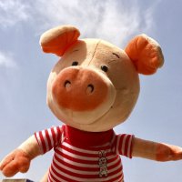 元气小猴 WIBBLY小猪威比猪毛绒玩具女生可爱萌ins玩偶娃娃公仔生日 红条纹(小号全长30CM大号40CM) 大号