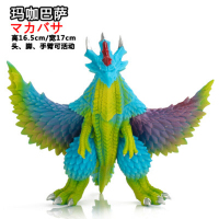 银河超人打小怪兽软胶奥特玩具艾雷王贝蒙雷德王贝利亚哥莫拉套装 湖蓝色大号玛咖巴萨