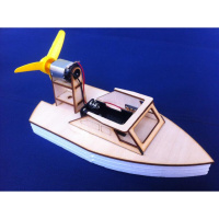 小学生科学实验玩具科技小制作水陆汽车皮卡模型小发明DIY材料空气动力滑行船模型制作 风力船