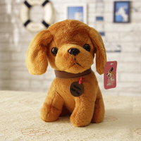 仿真狗狗泰迪金毛比格哈士奇巴哥雪纳瑞公仔名犬毛绒玩具礼品公仔女生布娃娃 金毛