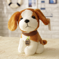 仿真狗狗泰迪金毛比格哈士奇巴哥雪纳瑞公仔名犬毛绒玩具礼品公仔女生布娃娃 圣伯纳