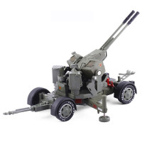 凯迪威高射炮合金双管炮击坦克军事防空导弹发射车模型儿童玩具