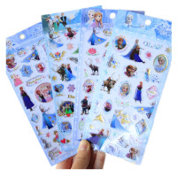 闪乐 冰雪奇缘艾莎女王立体3D海绵泡泡贴立体灌油贴纸 滴胶平面烫金贴儿童早教手工贴画手账玩具