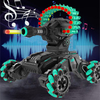 儿童玩具对战坦克手势感应漂移遥控车超大喷雾发射软弹耐摔撞遥控汽车玩具男孩