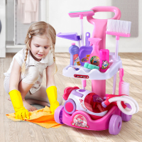 儿童扫地玩具扫把套装宝宝打扫卫生笤帚簸箕清洁吸尘器女孩过家家wj