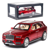 车致 劳斯莱斯库里南合金车模1:24仿真合金汽车模型六开门回力声光音乐合金车汽车摆件车模