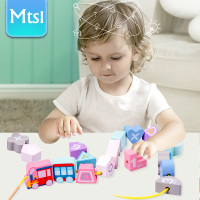 Mtsori宝宝早教启蒙串珠儿童玩具婴幼儿1-2-3岁男女智益积木穿线串珠
