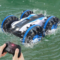 乐智遥控汽车儿童两栖越野玩具车水陆四驱翻滚RC男孩漂移小赛车6-12岁