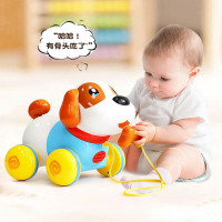 电动智能机器狗玩具拉线玩具狗仿真狗叫声 会唱歌儿童早教玩具宠物狗触摸感应儿童玩具