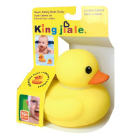 婴爱有家 戏水小鸭子婴儿宝宝儿童洗澡沐浴戏水玩具环保搪胶香港小黄鸭 4寸鸭捏响玩具