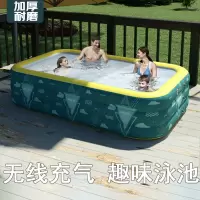 儿童游泳池家用充气加厚折叠婴儿游泳桶大型宝宝大人家庭洗澡水池宝宝游泳桶水上乐园支架游泳池