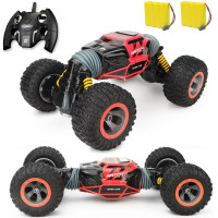 儿童玩具遥控扭变车大号耐摔遥控汽车电动遥控车四驱攀爬车越野车高速漂移赛车可变形玩具车男孩3-6岁