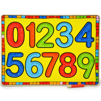 儿童蒙氏早教具动手动脑智力玩具练字凹凸槽数字卡片描写积木专注力注意力控笔训练