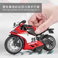小摩托车玩具合金仿真杜卡古斯塔4D模型儿童回力声光炫酷男生礼物摆件赛车车模
