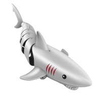 乐能 儿童充电动遥控鲨鱼下水戏水网红会游动玩具仿真海洋动物摇摆大白鲨潜水户外游泳玩具