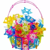 花仙子幼儿园桌面编织软体积木拼插早教拼装儿童花篮软性玩具