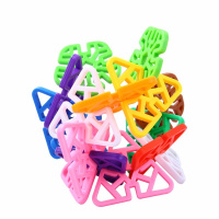 几何片雪花插片加厚塑料积木拼插拼装雪花式宝宝儿童学习益智玩具