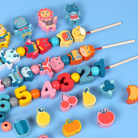 婴幼儿童串珠子玩具力男女孩4宝宝动脑早教1一2岁3穿绳线积木英族拾光