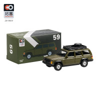 拓意出品汽车1:64模型玩具 80后记忆 北京吉普切诺基 墨绿色59号