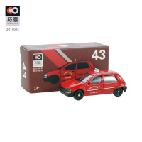 天津夏利1/64 合金玩具模型小汽车 43号两厢出租车