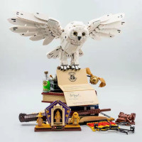 哈利系列海德薇猫头鹰1:1积木玩具手工立体拼装模型创意潮流桌面摆件送小朋友生日节日礼物