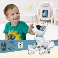 儿童电动智能玩具狗语音声控唱歌特技翻滚遥控机器狗玩具唱歌跳舞互动编程玩具狗宝宝礼物