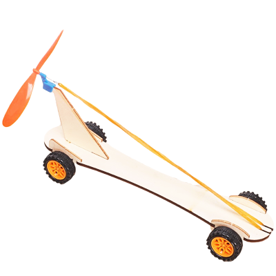 diy创意儿童手工制作橡皮筋动力车皮筋汽车拼装空气动力车汽车科普模型科学小实验比赛竞赛steam玩具