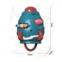 儿童航空趣味飞船婴儿宝宝男孩玩具0一1岁益趣早教女孩摇铃转转乐
