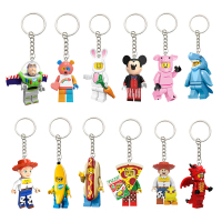 抽抽乐钥匙扣人仔情侣网红礼物背包挂件巴斯鲨鱼DIY积木玩具6