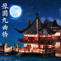 艺模金銮殿 拼图成人古典建筑模型3D立体金属拼图大唐小街国风diy手工高难度礼物玩具摆件情人节礼物